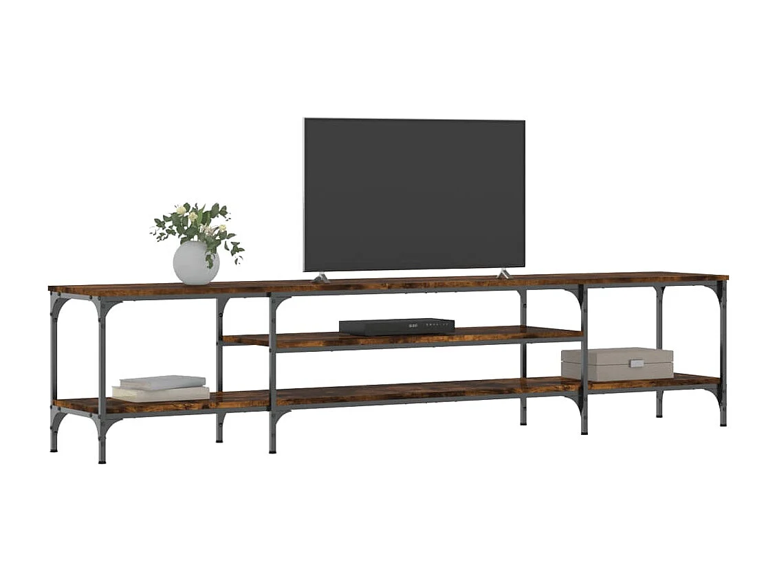 Numa  Mueble TV madera ingeniería y erro roble ahumado 201x35x45 cm