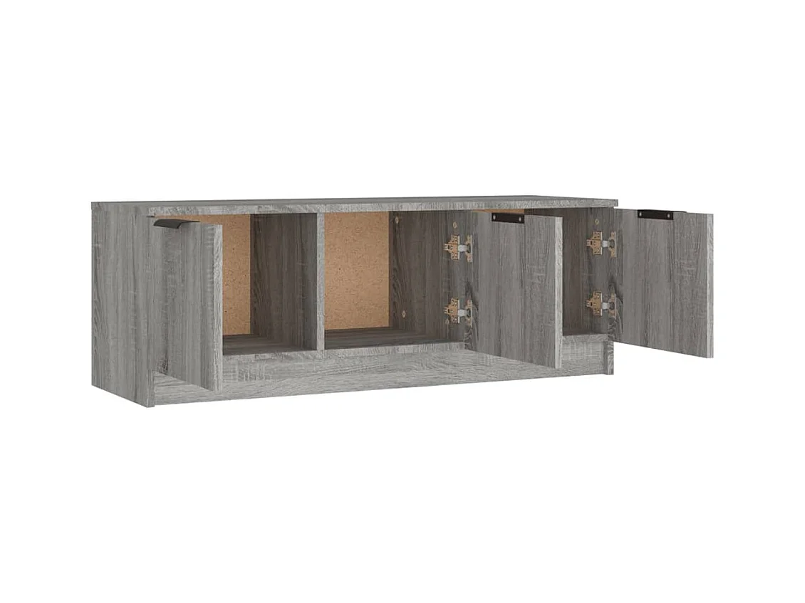 Yrnir  Meuble TV Sonoma gris 102x35x36,5 cm Bois d'ingénierie