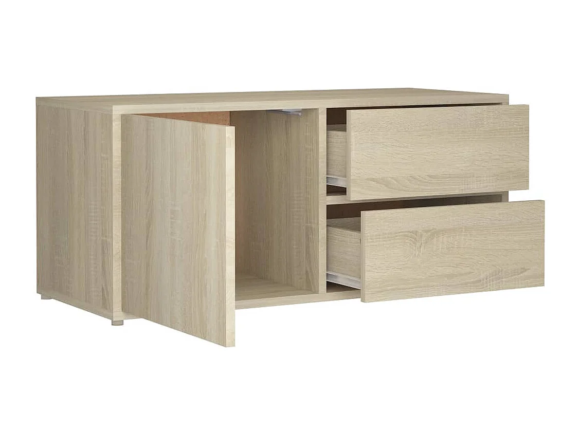Waianae  Meuble TV Chêne sonoma 80x34x36 cm Bois d'ingénierie