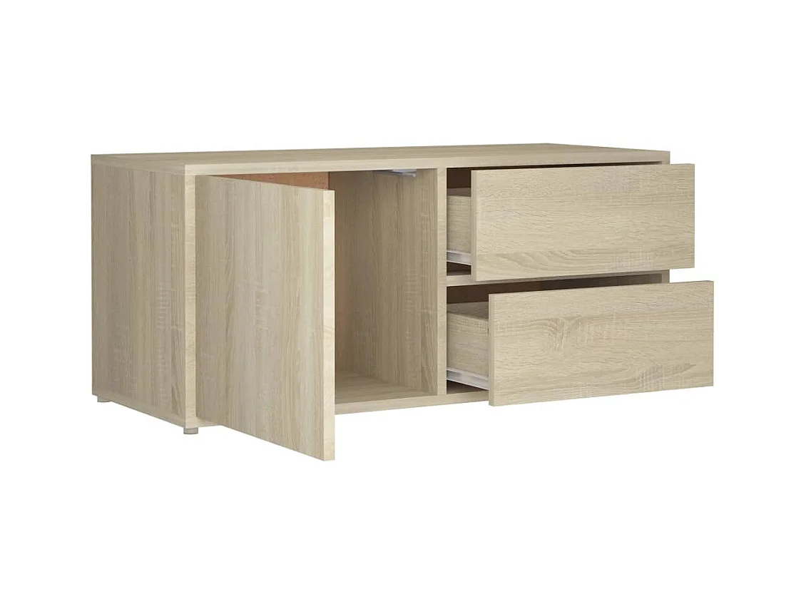 Waianae  Meuble TV Chêne sonoma 80x34x36 cm Bois d'ingénierie
