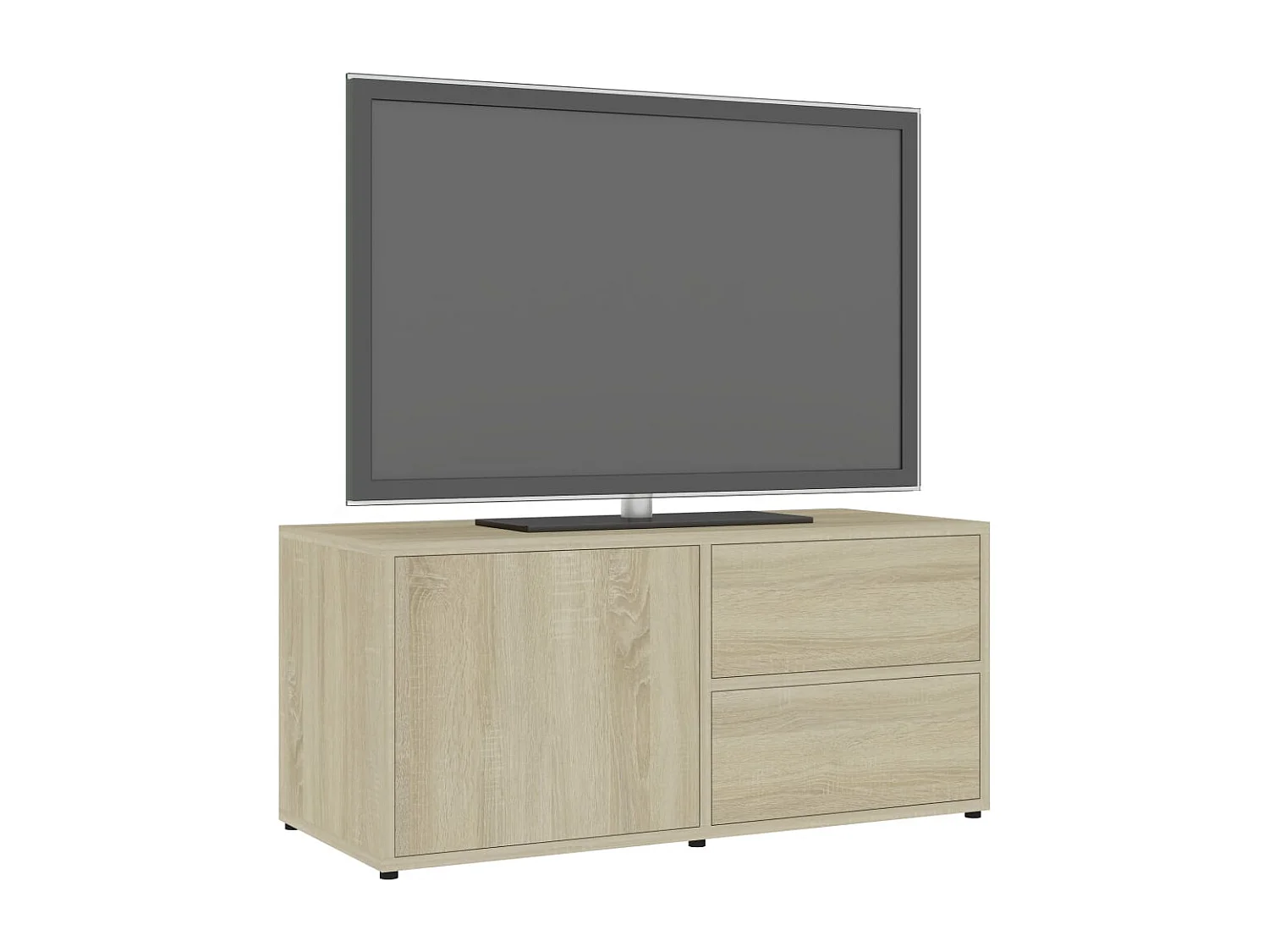 Waianae  Mueble para TV madera contrachapada color roble 80x34x36 cm