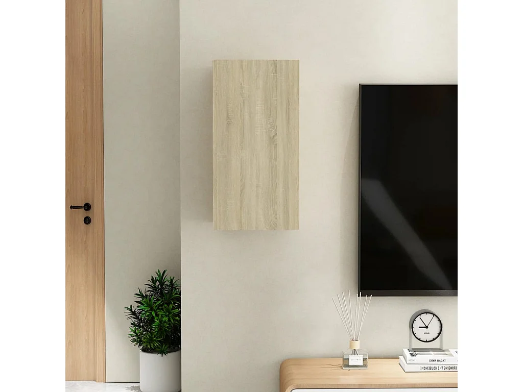 Hoeselt  Meuble TV Chêne sonoma 30,5x30x60 cm Bois d’ingénierie