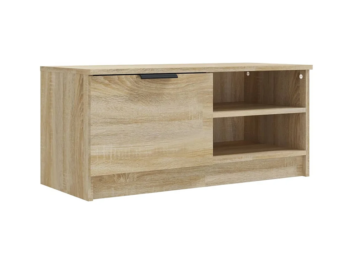Bryvra  Tv-meubel 80x35x36,5 cm bewerkt hout sonoma eikenkleurig