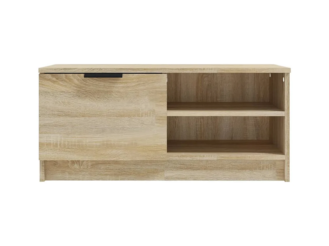 Bryvra  Tv-meubel 80x35x36,5 cm bewerkt hout sonoma eikenkleurig