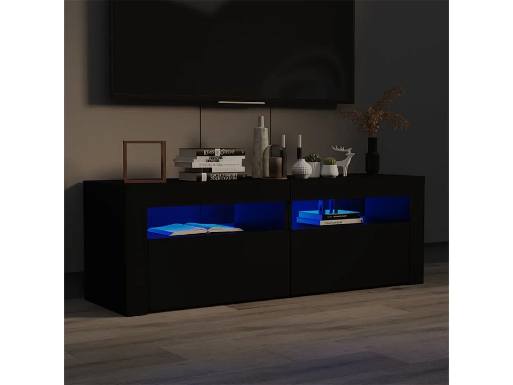 Denril  Tv-meubel met LED-verlichting 120x35x40 cm zwart
