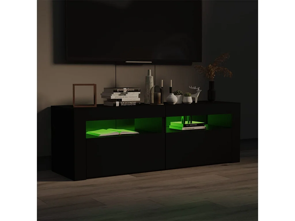Denril  Tv-meubel met LED-verlichting 120x35x40 cm zwart