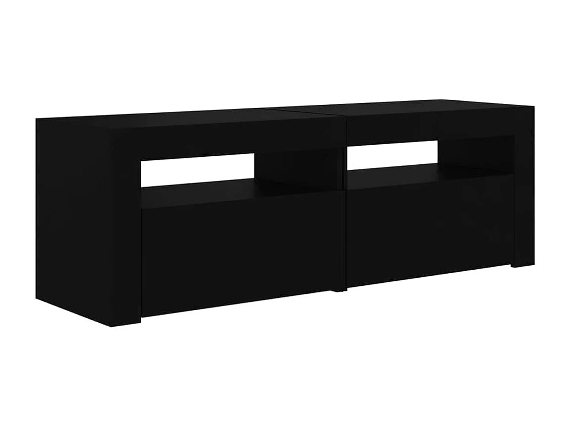 Denril  Tv-meubel met LED-verlichting 120x35x40 cm zwart