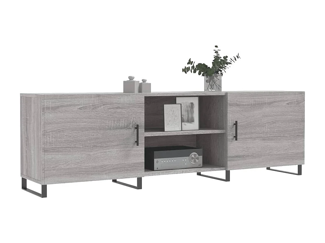 Astrid Helene  Tv-meubel 150x30x50 cm bewerkt hout grijs sonoma eikenkleurig