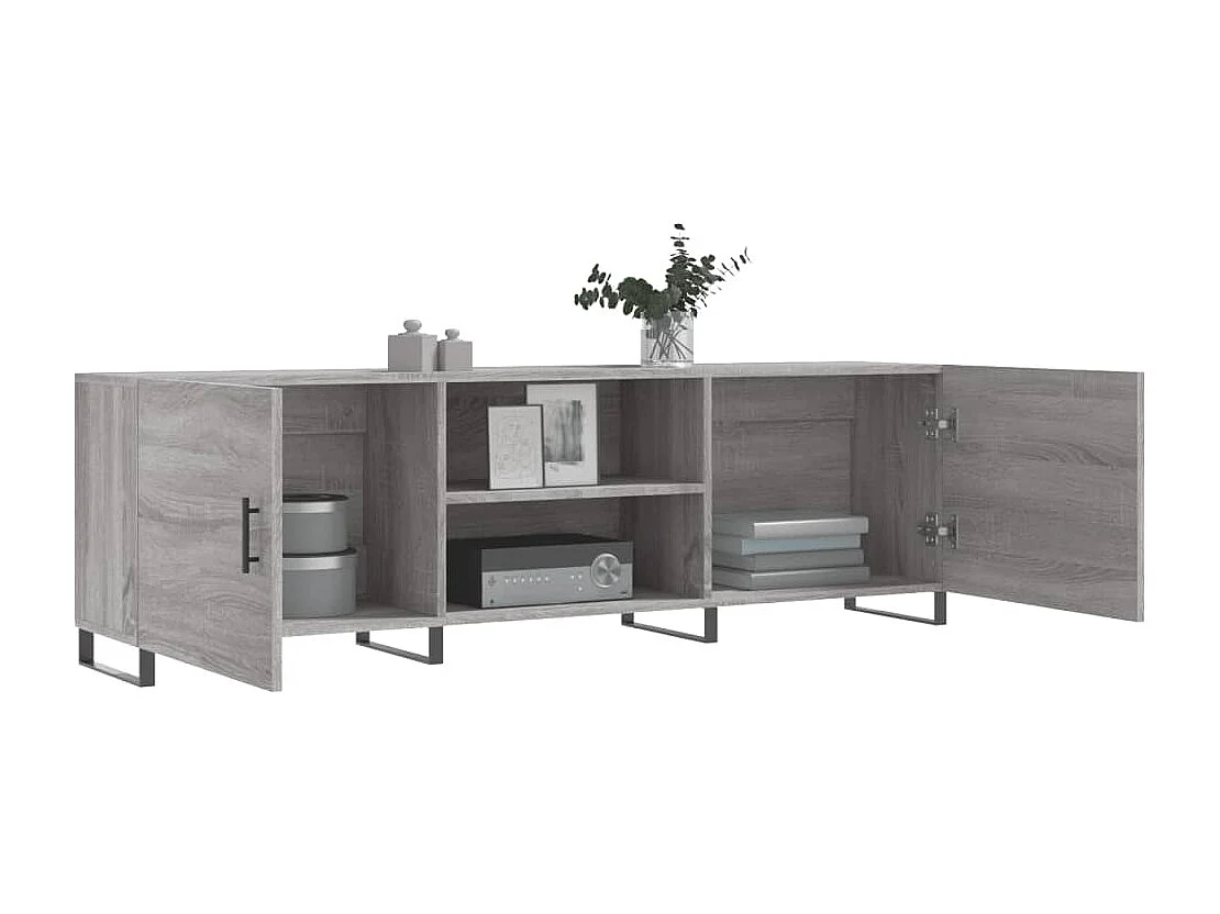 Astrid Helene  Tv-meubel 150x30x50 cm bewerkt hout grijs sonoma eikenkleurig