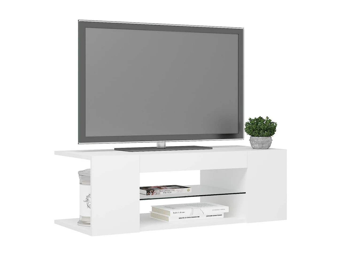 Crijn  Tv-meubel met LED-verlichting 90x39x30 cm wit
