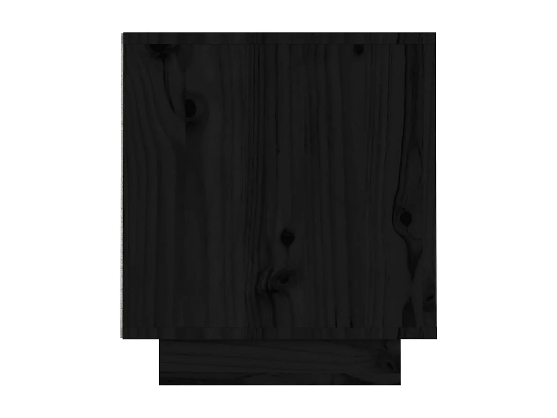 Gunes  Meuble TV Noir 140x35x40 cm Bois de pin massif