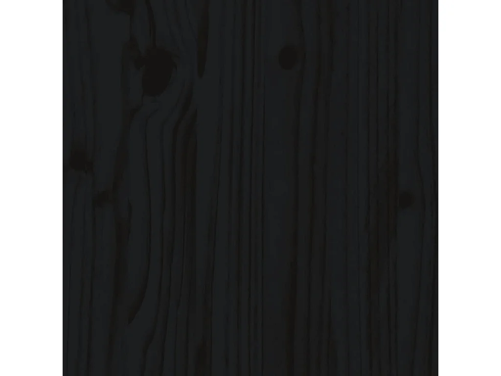 Gunes  Meuble TV Noir 140x35x40 cm Bois de pin massif