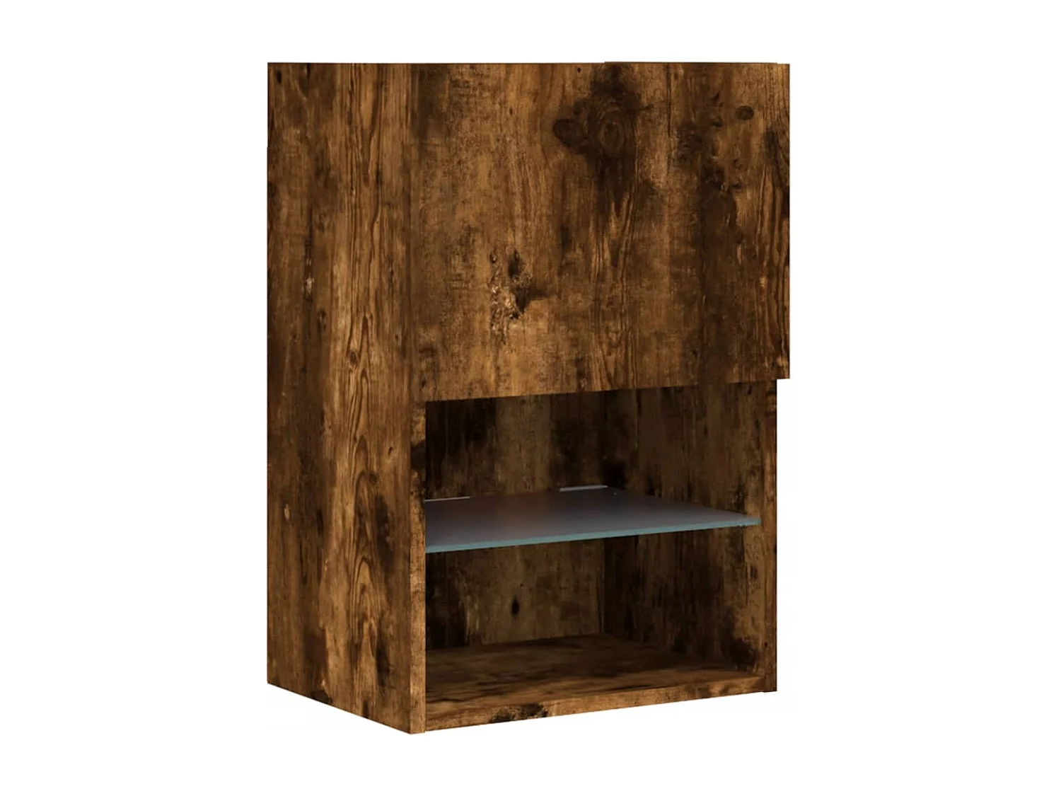 Almar  Meuble TV avec lumières LED chêne fumé 40,5x30x60 cm