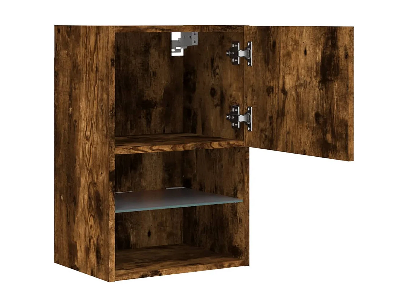 Almar  Meuble TV avec lumières LED chêne fumé 40,5x30x60 cm