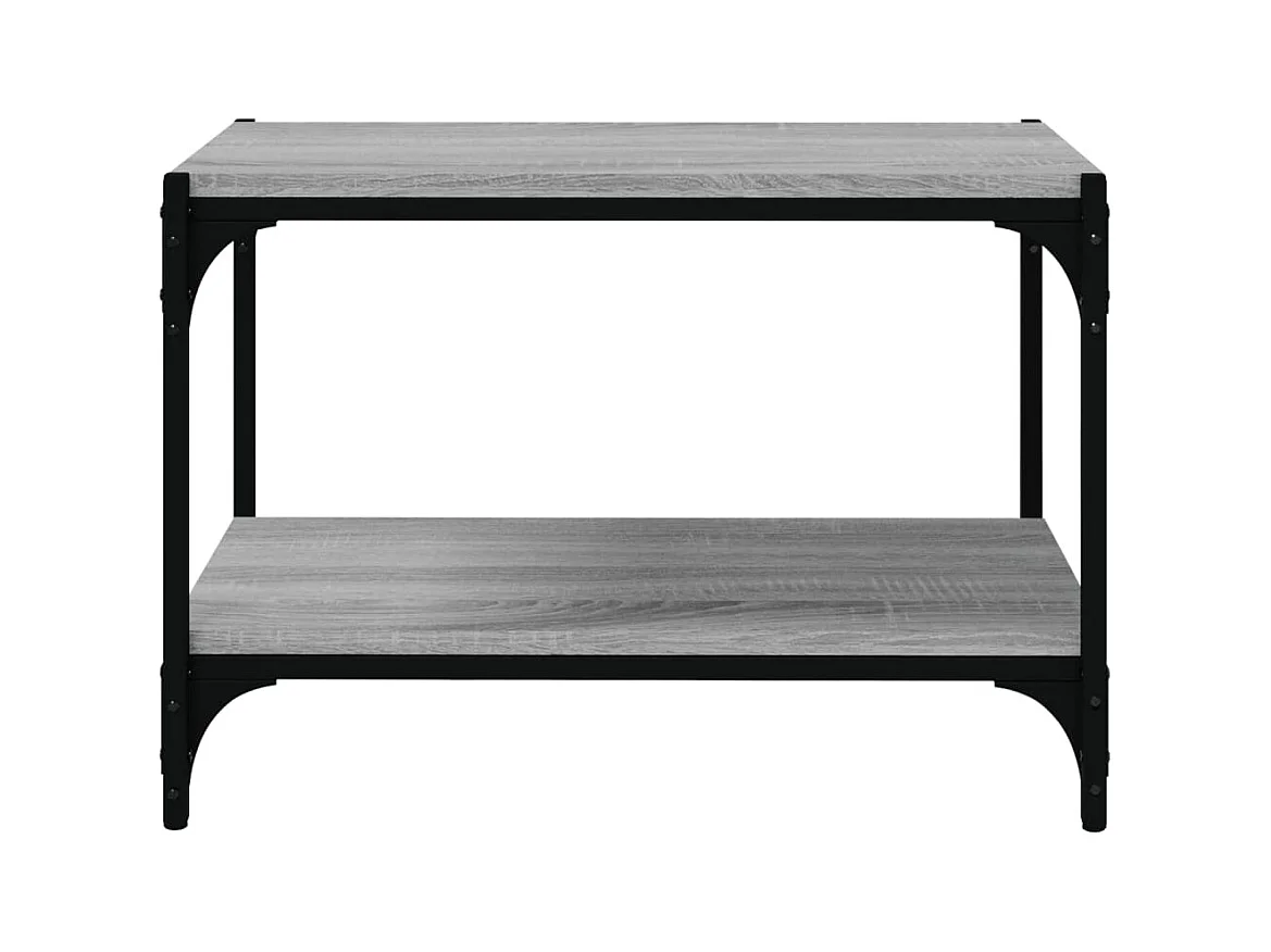 Foster City  Tv-meubel 60x33x41 cm bewerkt hout en staal grijs sonoma eiken