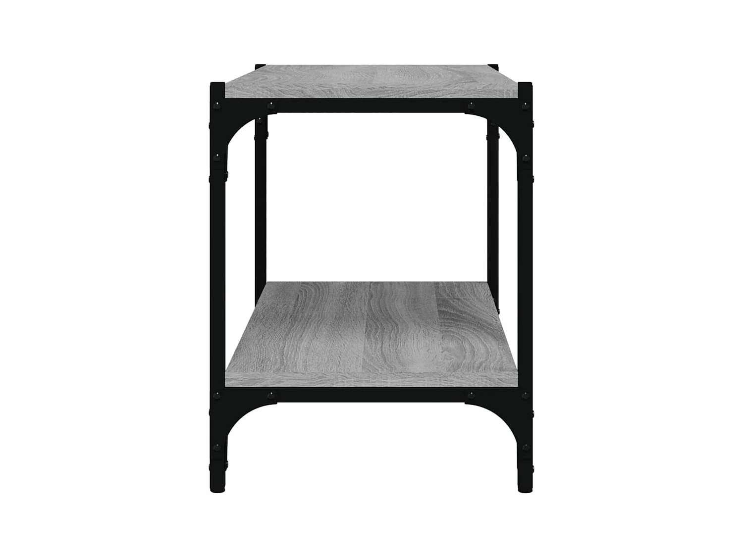 Foster City  Tv-meubel 60x33x41 cm bewerkt hout en staal grijs sonoma eiken