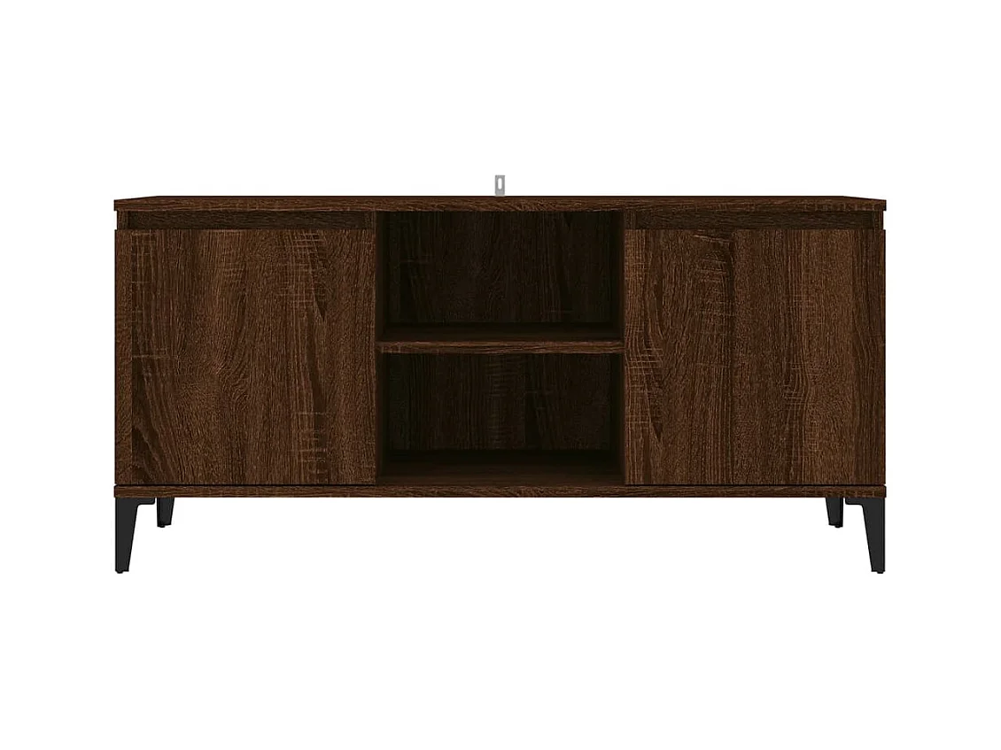 Billie  Meuble TV avec pieds en métal Chêne marron 103,5x35x50 cm