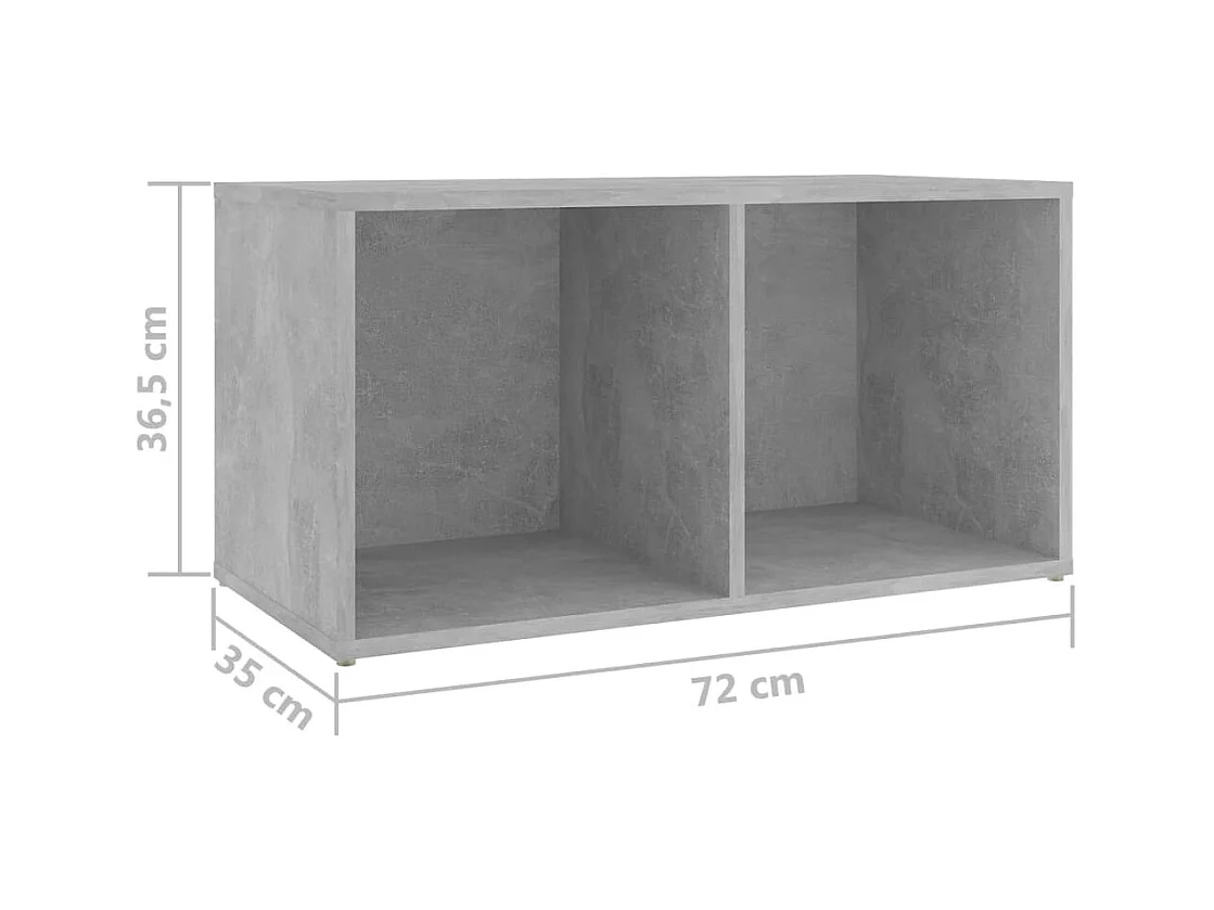 Helene  Meubles TV 2 pcs Gris béton 72x35x36,5 cm Bois d'ingénierie