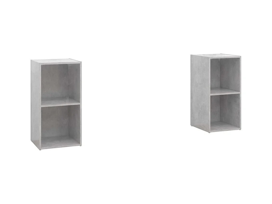 Helene  Tv-meubelen 2 st 72x35x36,5 cm bewerkt houtbetongrijs