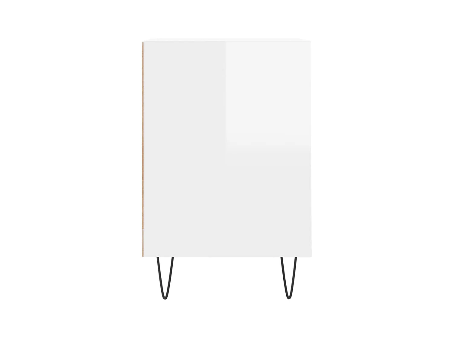 Sølveig  Meuble TV Blanc brillant 160x35x55 cm Bois d'ingénierie