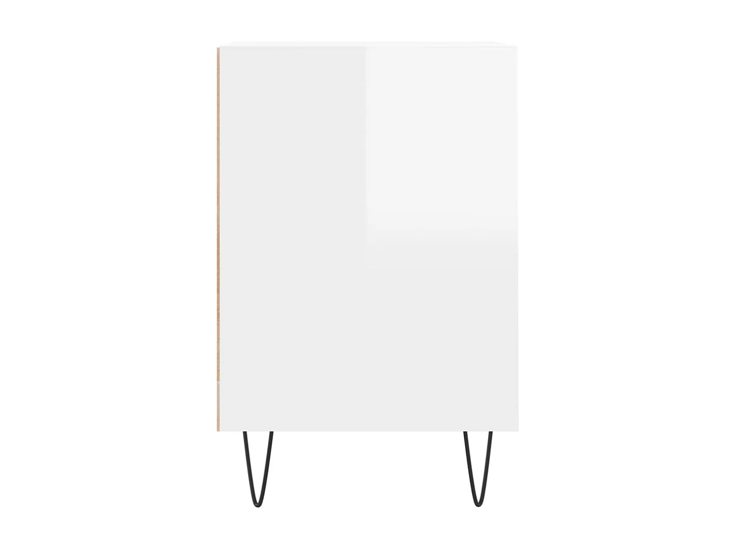 Sølveig  Mueble para TV madera contrachapada blanco brillo 160x35x55 cm