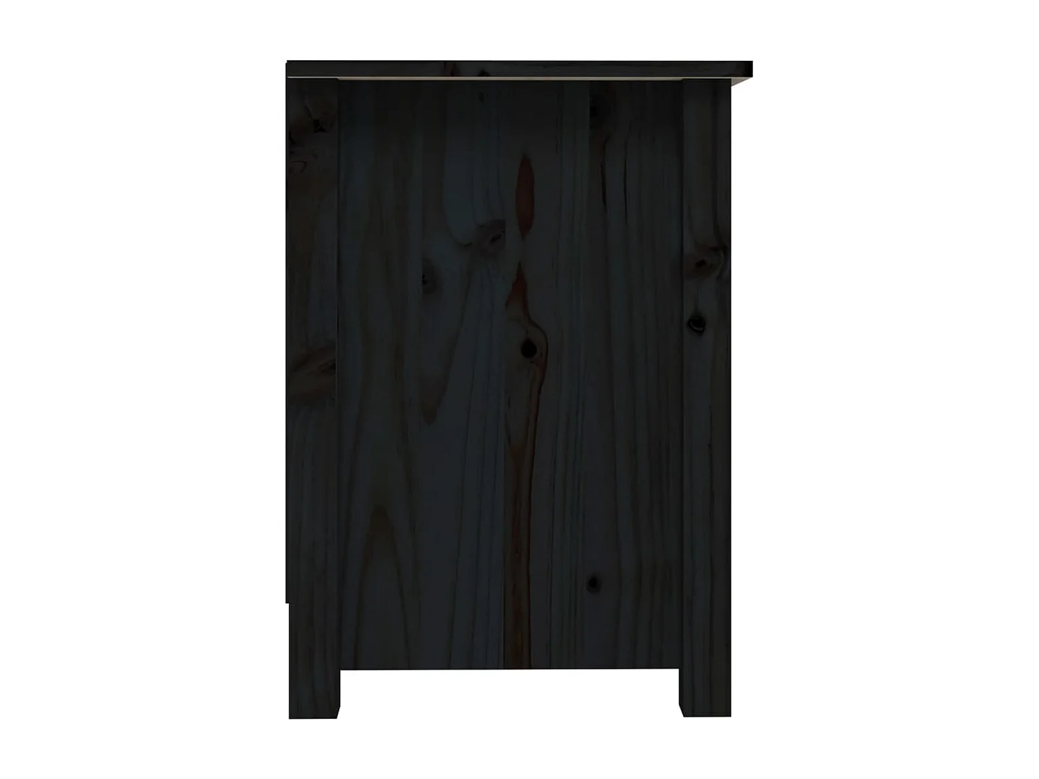 Jean-Gabriel  Meuble TV Noir 70x36,5x52 cm Bois de pin massif