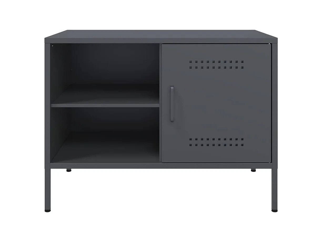 Neris  Meubles TV 2 pcs anthracite 68x39x50,5 cm acier