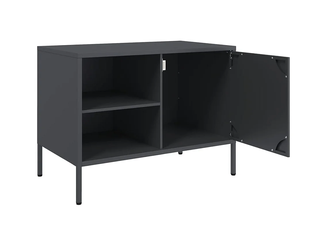 Neris  Meubles TV 2 pcs anthracite 68x39x50,5 cm acier