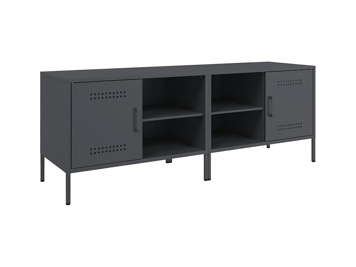 Neris  Tv-meubelen 2 st 68x39x50,5 cm staal antracietkleurig