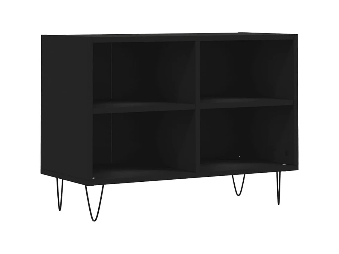 Miami  Meuble TV noir 69,5 x 30 x 50 cm bois d'ingénierie