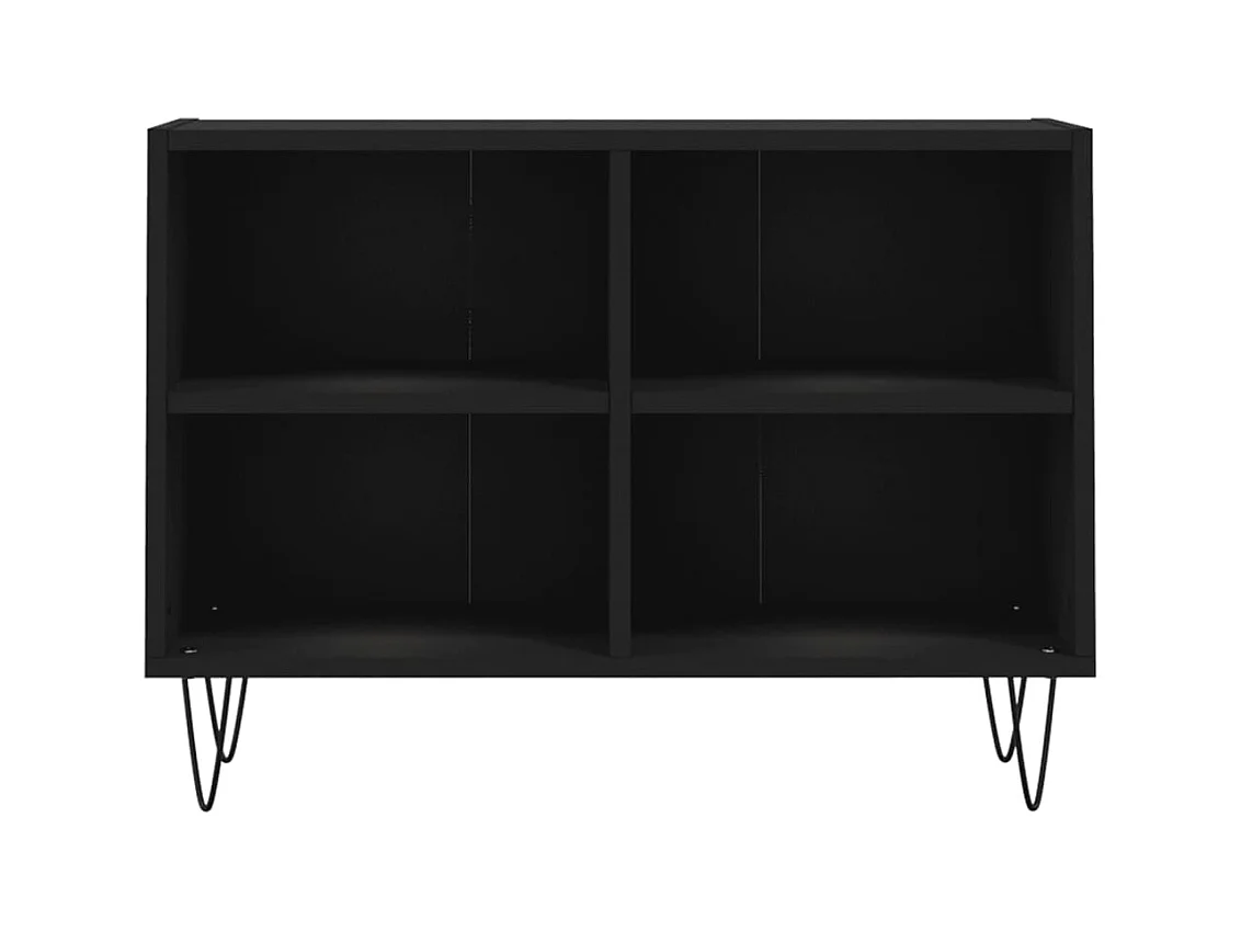 Miami  Meuble TV noir 69,5 x 30 x 50 cm bois d'ingénierie