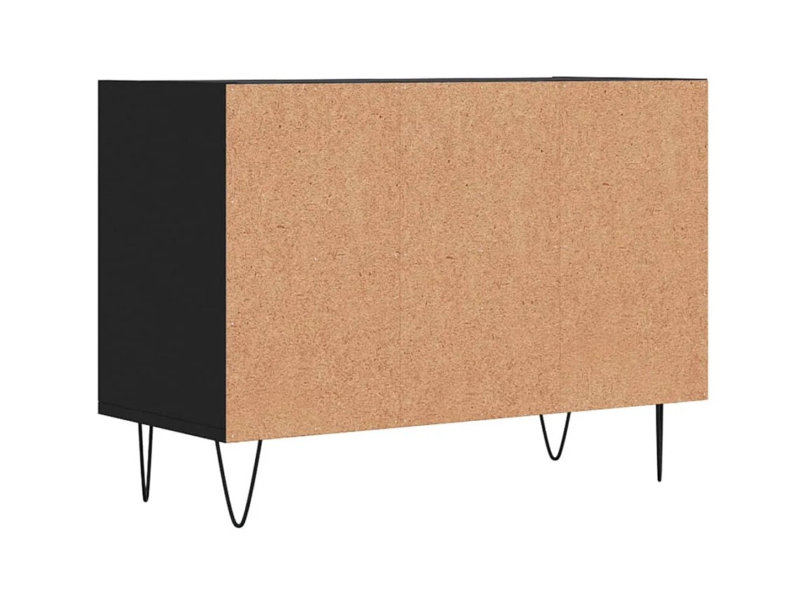 Miami  Meuble TV noir 69,5 x 30 x 50 cm bois d'ingénierie