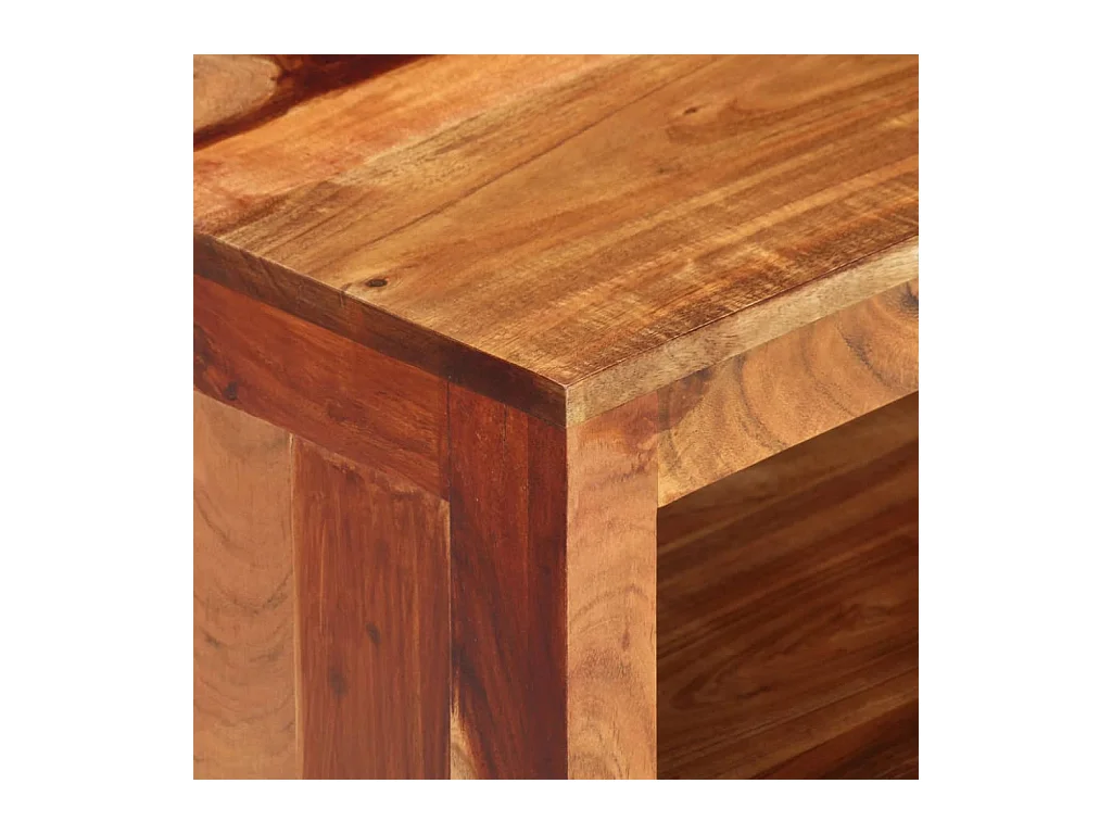 Garden Furniture -  Mueble de TV madera maciza de acacia 110x30x40 cm