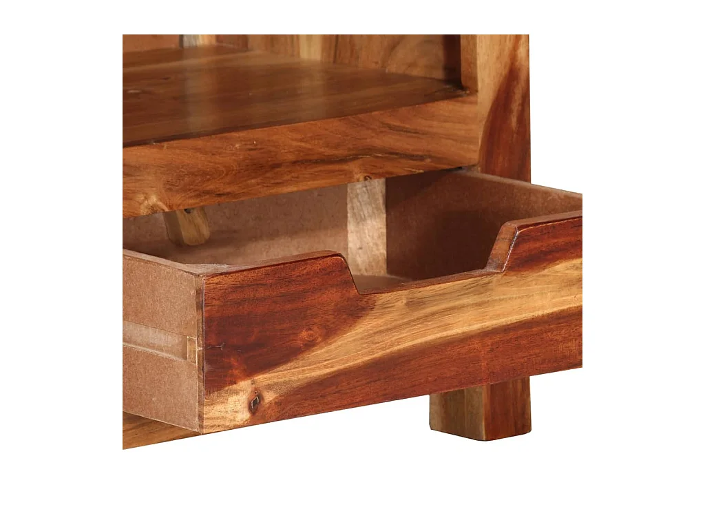 Garden Furniture -  Mueble de TV madera maciza de acacia 110x30x40 cm