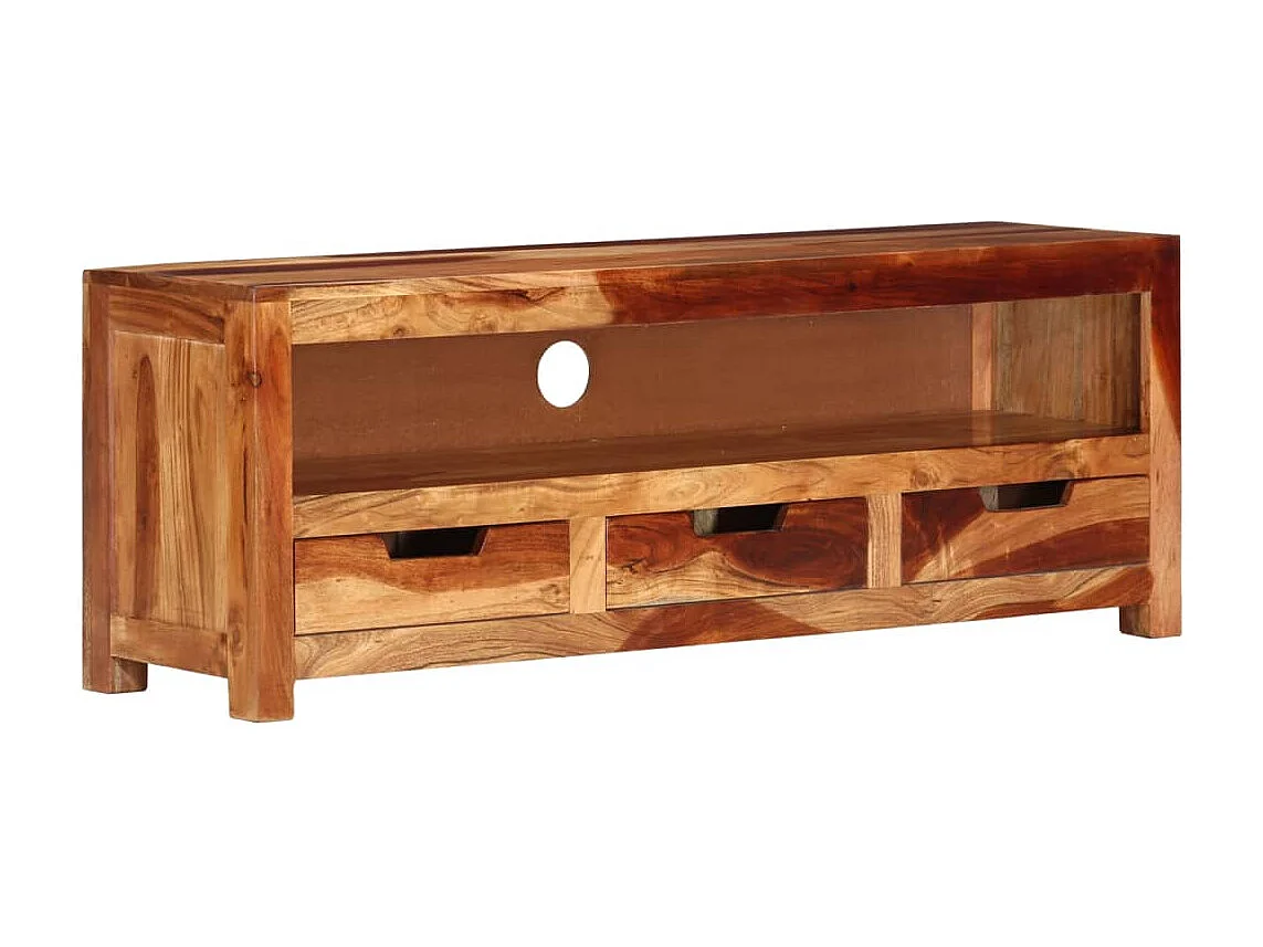 Garden Furniture -  Meuble TV 110x30x40 cm Bois d'acacia massif