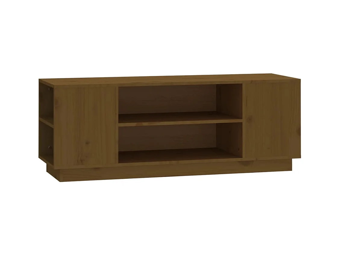 Hylindra  Meuble TV Marron miel 110x35x40,5 cm Bois de pin massif