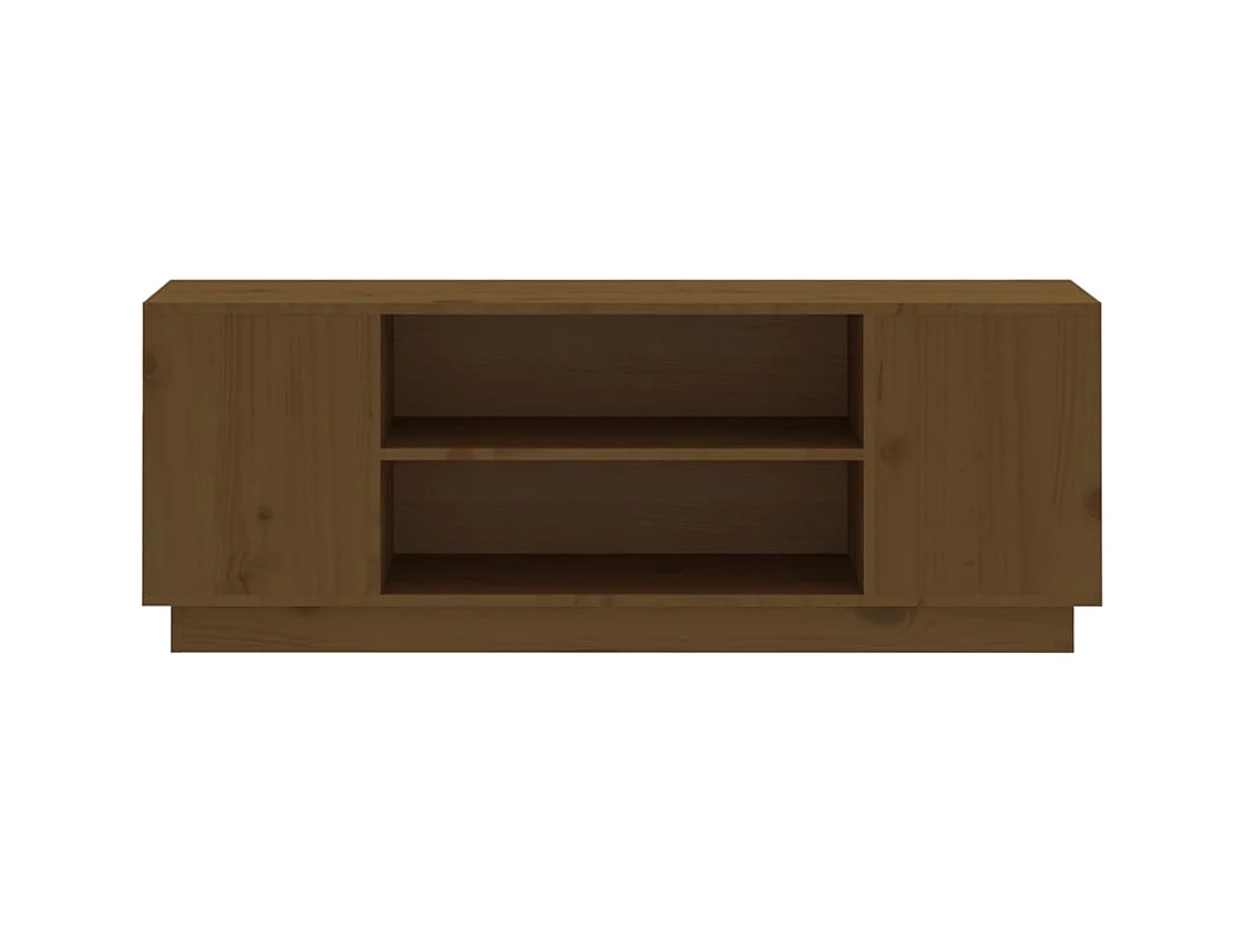 Hylindra  Meuble TV Marron miel 110x35x40,5 cm Bois de pin massif