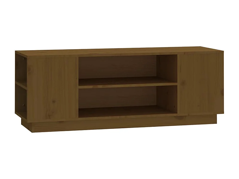 Hylindra  Meuble TV Marron miel 110x35x40,5 cm Bois de pin massif