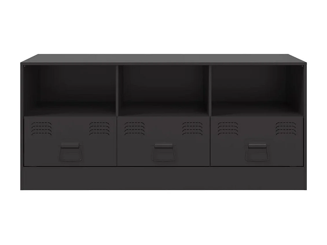 Dafina  Meuble TV noir 99x39x44 cm acier