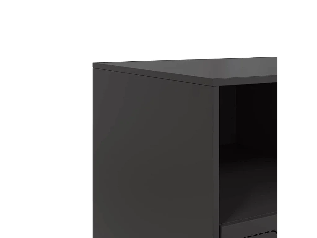 Dafina  Meuble TV noir 99x39x44 cm acier