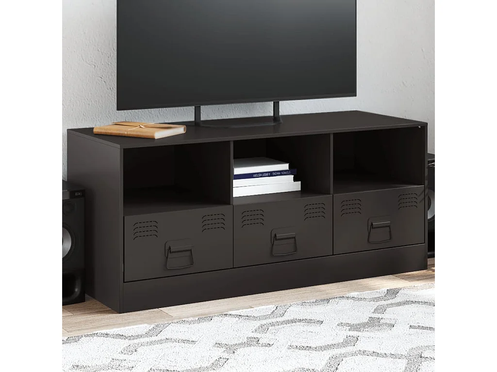 Dafina  Tv-meubel 99x39x44 cm staal zwart