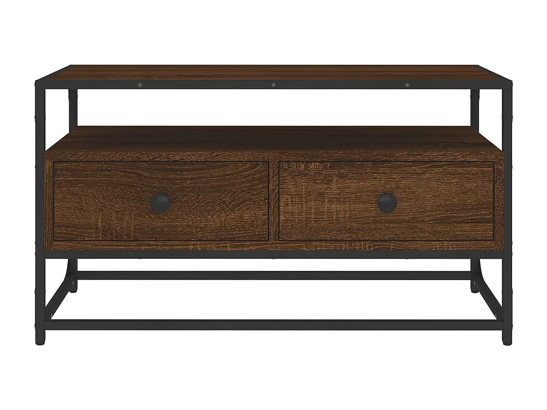 Bralir  Meuble TV chêne marron 80x35x45 cm bois d'ingénierie