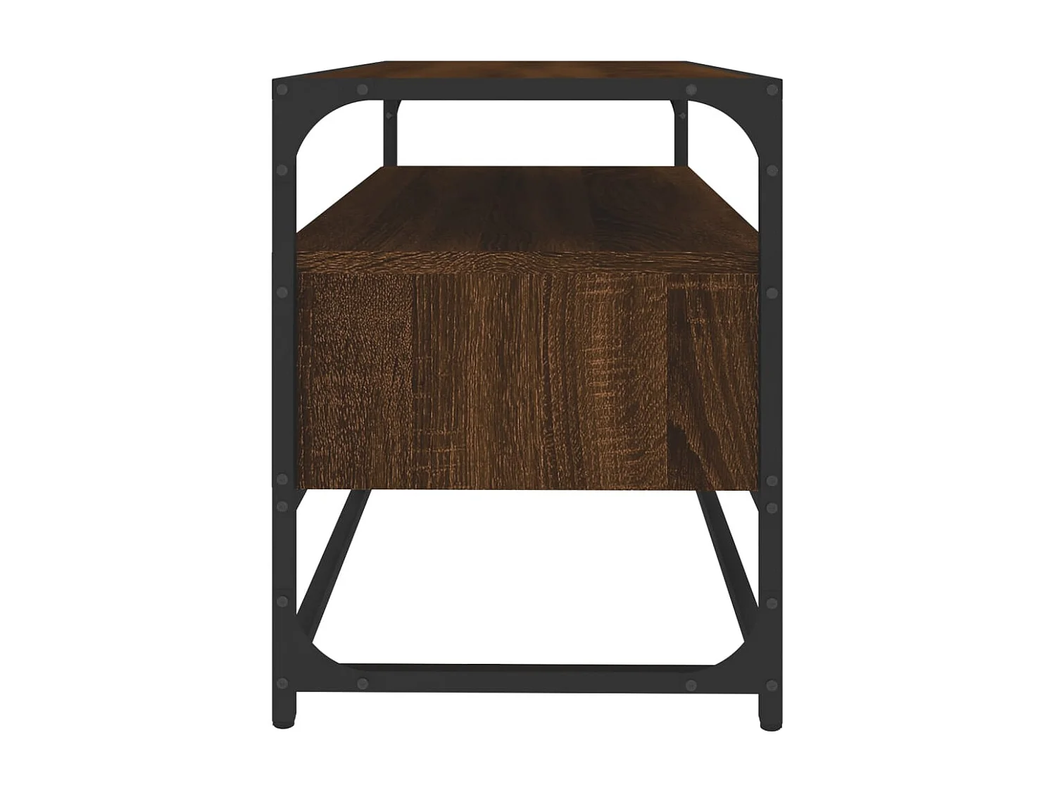 Bralir  Meuble TV chêne marron 80x35x45 cm bois d'ingénierie