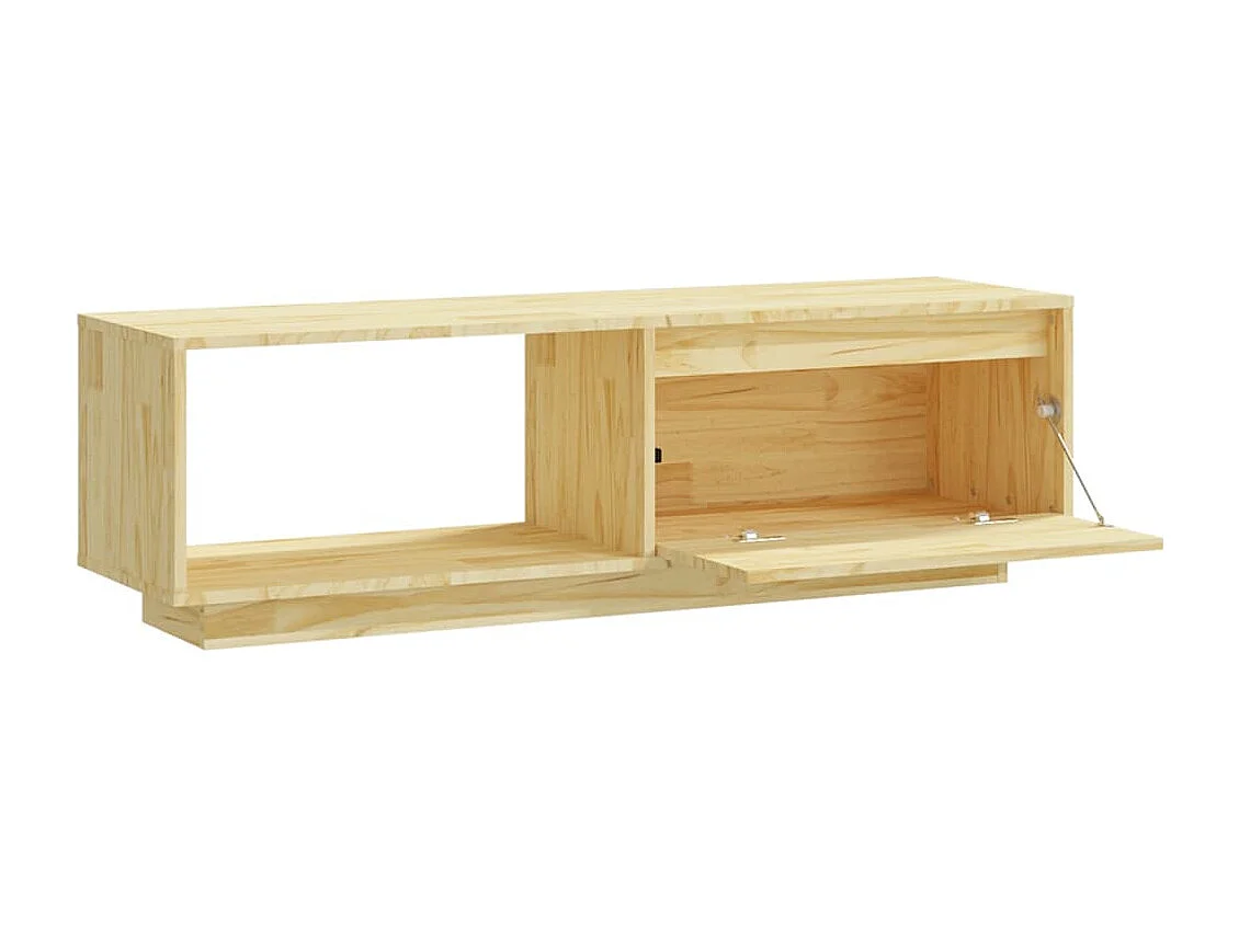 Ymarik  Meuble TV 110x30x33,5 cm Bois de pin massif