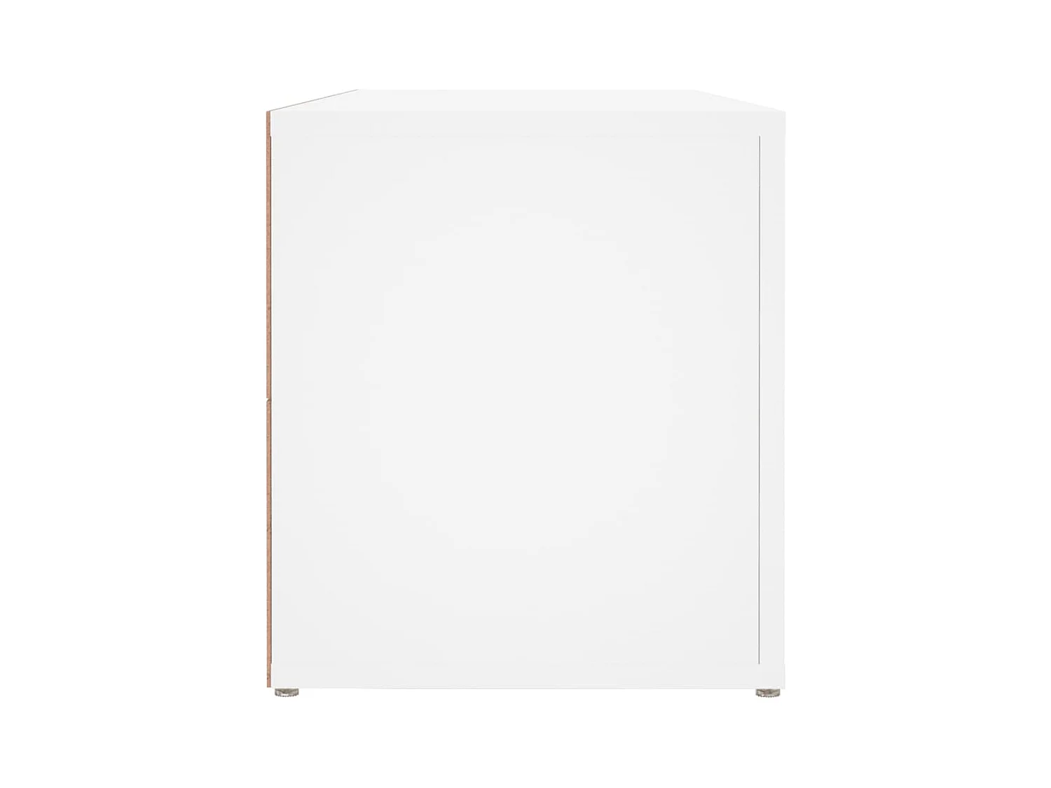 Hidran  Meuble TV Blanc 100x31,5x35 cm Bois d'ingénierie