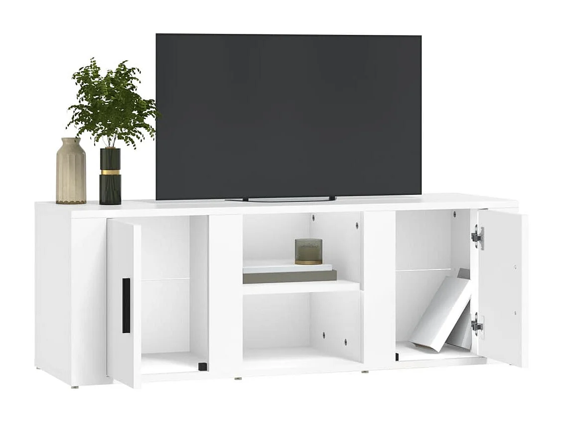 Hidran  Tv-meubel 100x31,5x35 cm bewerkt hout wit