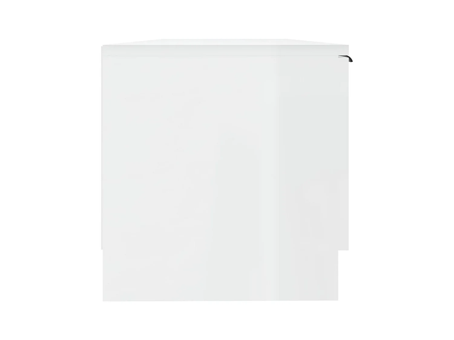 Kaelyn  Meuble TV Blanc brillant 102x35x36,5 cm Bois d'ingénierie