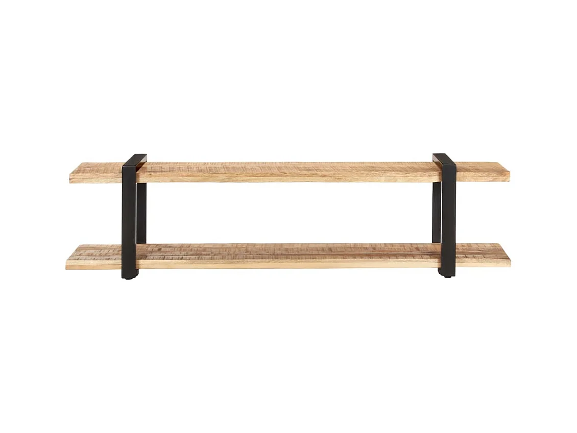 Gokce  Meuble TV 160x40x40 cm Bois massif de manguier brut