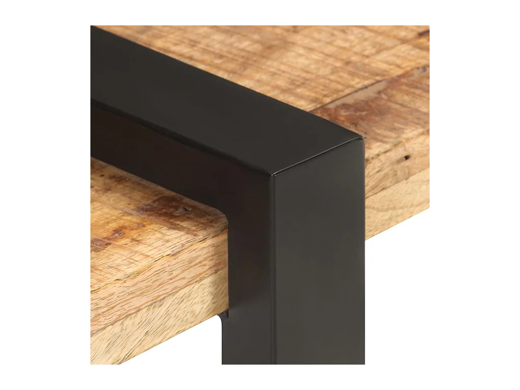 Gokce  Meuble TV 160x40x40 cm Bois massif de manguier brut