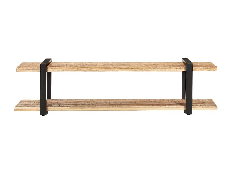 Gokce  Meuble TV 160x40x40 cm Bois massif de manguier brut